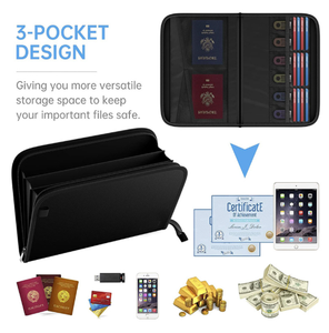 ENGPOW Classeur extensible avec pochettes multifonctions, classeur ignifuge, organiseur de documents en accordéon avec lettre - Product Image 2