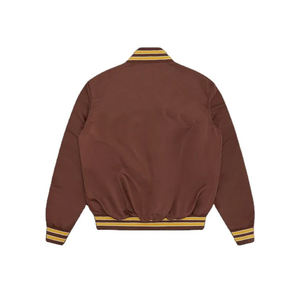 Chaqueta Varsity de Satén Personalizada de Estilo Moderno OEM, Chaqueta de Béisbol con Cierre y Cuello Alto, Transpirable, Talla Grande, Estilo Hip Hop para Hombre - Product Image 2