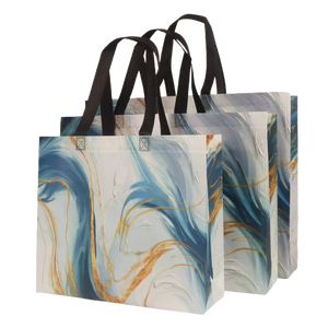 Bolsas de Compras Personalizadas al por Mayor con Logotipo, Laminación Metálica Plateada y Dorada, Bolsas de Tela No Tejida con Asa, Proveedor OEM Promocional - Product Image 5