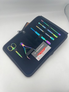 Outils professionnels pour les ongles en acier inoxydable, arc-en-ciel multicolore, logo personnalisé, kit de manucure et pédicure, coupe-ongles, pousse-cuticules, ciseaux - Product Image 6