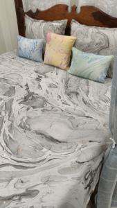 Juego de Edredón Reversible de Algodón Voile 100% Marino Otoñal, Hecho a Mano, Ecológico, para Todas las Estaciones, Relleno de Poliéster Transpirable, Negro - Product Image 4