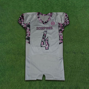 Camiseta de fútbol americano personalizada al por mayor para niños técnica de sublimación transpirable corta de talla grande fabricada en Pakistán - Product Image 3