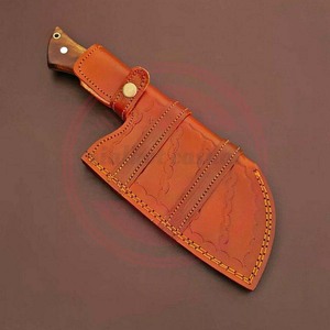 Gran oferta, cuchillo de carnicero forjado hecho a mano de acero de Damasco, cuchillo de cocina para exteriores, cuchillo con mango de madera para Chef - Product Image 5