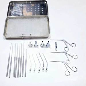 ชุดเครื่องมือผ่าตัดหู 15 ชิ้น สำหรับการผ่าตัดซ่อมแซมเยื่อแก้วหู ชุดผ่าตัดมืออาชีพ ผลิตจากสแตนเลส SURGINEXA - Product Image 1