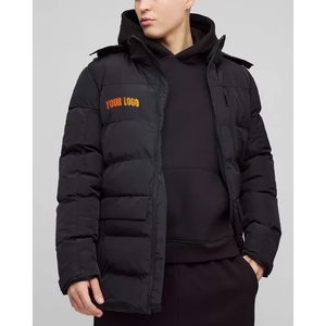 Veste bulle bouffante imperméable en polyester à logo personnalisé pour homme veste d'hiver rembourrée extérieure chaude pour homme - Product Image 1