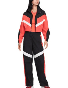 Manufacturer Streetwear Winter Hooded Printed <b>Zip</b>-<b>Up</b> <b>Jacket</b> Jogger Sets Polyester/Cotton Color Block Windbreaker Tracksuits for - Product Image 2