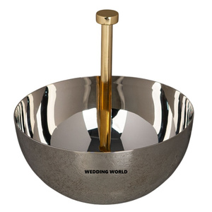 Bol à chocolat en acier martelé, finition nickel brillant, design élégant, bol à bonbons très vendu, bol à chocolat en métal fantaisie - Product Image 5