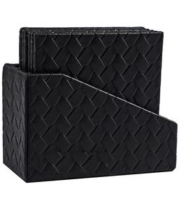 Stylish Leather Water <b>Mug</b> Coaster With Leather <b>Holder</b> Round Shape Leather Coaster for Home Mats and Pads - Product Image 2