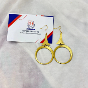 Pendientes de Latón Mate con un Toque Bohemio Gitano Clásico, Hechos por Artesanos Expertos - Product Image 1