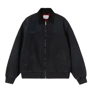 Veste de travail décontractée d'automne, gris, simili cuir, fermeture éclair, manches courtes, boutonnée, respirante, vêtements en cuir pour hommes - Product Image 1