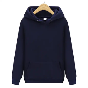 Venta al por mayor de alta calidad liso de cuello alto unisex 100% algodón pesado con capucha sudaderas con capucha para hombre OEM en blanco hoddies - Product Image 1