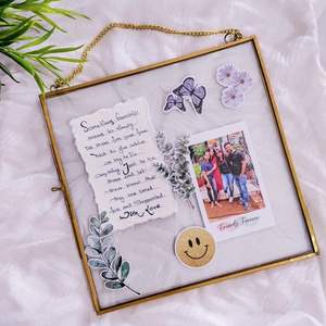 Tenture murale de table polyvalente Décorative en métal Verre Fait à la main Taille personnalisable Couleur Design moderne Cadre photo pour mariage - Product Image 6