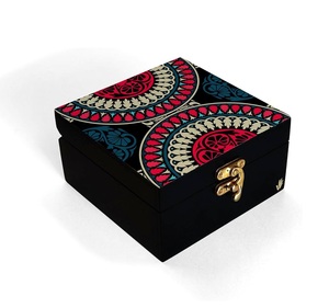 Handmade <b>Wooden</b> <b>Storage</b> <b>Box</b> for Playing Cards Natural Finish and Set of Five Dices Unique Gifts for Any Occasion - Product Image 6