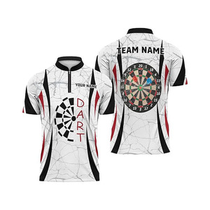 100% Custom Pattern Design Play <b>Dart</b> Jersey Customized <b>Darts</b> Shirts With Pocket Polo <b>Darts</b> Jersey - Product Image 4