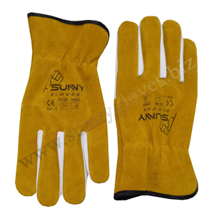 Gran oferta de guantes de seguridad para manos, 1 par de guantes para conductores, guantes de trabajo para conductores de camiones de cuero con forro polar - Product Image 4