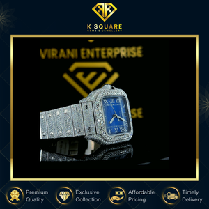 นาฬิกากันน้ำคุณภาพสูงดีไซน์ไม่เหมือนใคร VVS unisex แสตนเลส Moissanite Diamond QUARTZ สุดหรู - Product Image 3