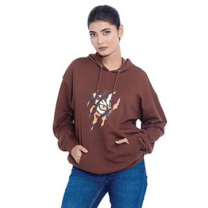 Calidad Premium 340 GSM diseño personalizado impresión bordado Diseño tamaño mujer Sudadera con capucha 65% algodón 35% poliéster de Bangladesh - Product Image 5
