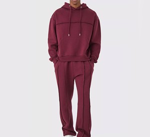 2025 Trending Custom Heavyweight 3d Puff Print 100% Cotton Tracksuits <b>Oversized</b> <b>Jogger</b> Sets Tracksuit for Men - Product Image 1