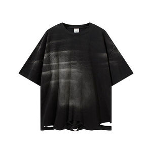 T-shirt unisexe d'été à manches courtes pour hommes, à séchage rapide, surdimensionné, à épaules tombantes, en gros 100% coton - Product Image 6