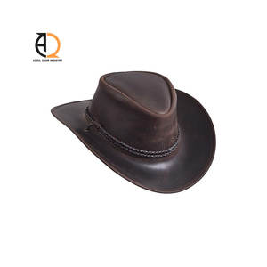 Chapeaux de cowboy en cuir occidental avec ruban respirant pour la plage et la protection solaire pour hommes - Product Image 6