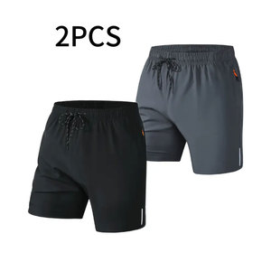 Short de lavage pour hommes avec logo imprimé bouffant personnalisé Short lavé à l'acide Short en coton lourd lavé à l'acide pour hommes 2025 - Product Image 1