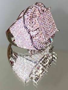 Vente chaude VVS Lab Cultivé 925 Sterling Silver Blanc Plaqué Or Bague De Fiançailles Cadeau De Mariage Hommes Femmes Diamant Test Passes - Product Image 6