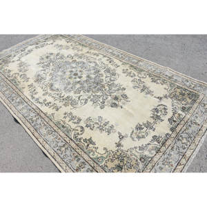 พรมขนแกะสีเบจสีเขียวคลาสสิกขนาด5.6x10ฟุตทำด้วยมือแบบตุรกีพรมสี่เหลี่ยมสำหรับวัยรุ่นห้องนั่งเล่นพรมข้างเตียงยาง - Product Image 4