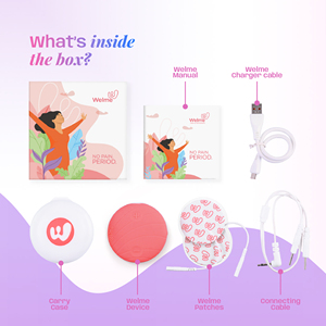 Masajeador TENS Recargable USB Welme con Batería Integrada, Alivio del Dolor Menstrual para Mujeres, Control de Intensidad, Modelo Ideal para Viajes - Product Image 4