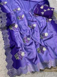 Designer Chinon avec Gota Patti Work Saree Femme Fabricant et fournisseur de mode de Surat au taux le plus bas - Product Image 6