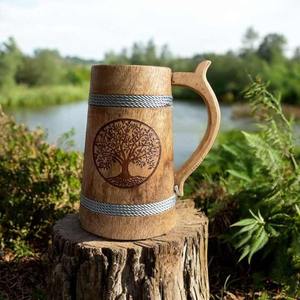 Mug en bois écologique avec sagesse inspirée de la nature pour les rituels quotidiens - Product Image 3