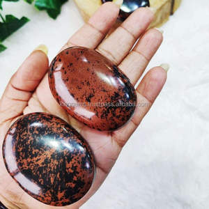 Venta al por mayor de piedra de Palma pulida obsidiana de caoba natural tallada para meditación Reiki piedra semipreciosa artesanal para Feng Shui - Product Image 4
