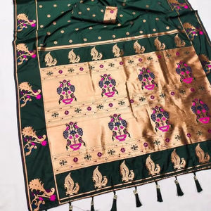 ANUPANA AVANTIKA PAITHANI Whole Silk Saree <b>Indian</b> & <b>Pakistani</b> <b>Clothing</b> Wholesale From Manufacturers - Product Image 2