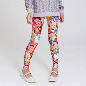 Pantalones de Yoga hasta la rodilla antibacterianos de fibra de bambú/algodón de cintura media para mujer, mallas de mujer de talla grande con serigrafía - Product Image 4