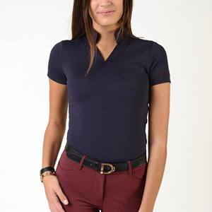 Camisa de equitación de ajuste Premium para mujer, ropa deportiva personalizable, ropa ecuestre, venta al por mayor, camisetas de espectáculo de equitación, Top de capa base - Product Image 4