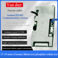 Sistema de Batería de Litio Ternaria (LiFePO4) YDE Smart 16S 60V 30A-150A con BMS RS485 de Alto Rendimiento para Almacenamiento de Energía Doméstica ZQ-16S101030