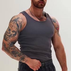 Débardeur de musculation pour homme en coton, dos en Y, personnalisé, vente en gros, OEM, débardeur de musculation pour homme - Product Image 4