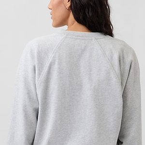 Sudadera Corta de Color Sólido para Mujer con Material de Felpa y Hombros Caídos con Mangas Completas y Precio Económico con Logotipo Personalizado - Product Image 5