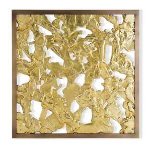 Lujo abstracto después de la tormenta oro pared arte moderno Metal lienzo pintura para el hogar sala de estar Decoración - Product Image 1