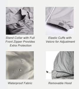 Veste coupe-vent légère pour homme, imperméable, avec capuche amovible - Product Image 5