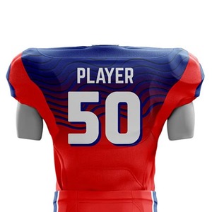 Nouvelle conception 2026, uniforme de football américain à manches courtes en polyester 100% personnalisé par sublimation, respirant et léger pour hommes - Product Image 5