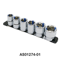 Jeu de douilles universelles 9 pièces 3/8'' SBTools, magnétiques et non magnétiques, pour préhension de boulons, avec alimentation manuelle, garantie OEM 1 an