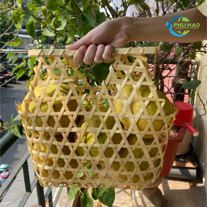 PANIER CADEAU EN BAMBOU fait à la main Solution d'emballage durable et élégante parfaite pour les paniers de fruits, les pique-niques ou le rangement de la décoration intérieure - Product Image 6