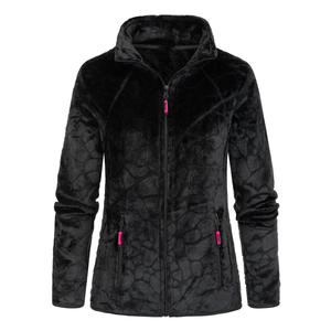 Chaqueta de Forro Polar con Cuello Alto y Cremallera para Mujer, Chaqueta de Invierno Moderna y Cómoda - Product Image 1