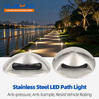 Lampe d'escalier encastrée en acier inoxydable IP66, résistante aux intempéries, pour aménagement paysager côtier