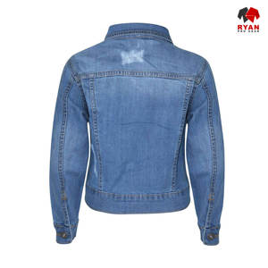 Ryan Pro Gear Customized Design <b>Denim</b> <b>Jackets</b> For Women Casual Wear Breathable Fabric with Customized Logo - Product Image 3