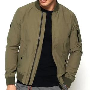 Chaqueta Bomber ajustada y elegante para hombre con logotipo personalizado 2025, ropa de abrigo de algodón de alta calidad, longitud larga, grosor fino, nueva condición OEM - Product Image 1