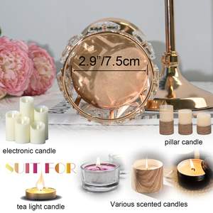 Hot Selling Aluminum Glass Crystal <b>Tealight</b> Votive Latest Standard Metal <b>Tealight</b> <b>Candles</b> Attractive Stand - Product Image 4