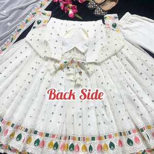 Elegante Traje Anarkali Moderno de Diseñador en Georgette Sintético Pesado con Lentejuelas para Fiestas de Invierno, Bodas y Eventos Festivos - Envío Rápido - Product Image 6