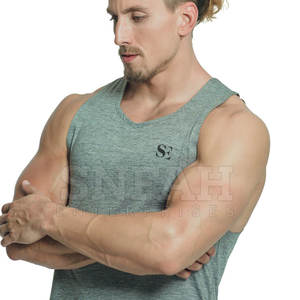 Camiseta de entrenamiento de algodón de alta calidad para hombre, camiseta sin mangas de gimnasio con logotipo personalizado, transpirable, informal, a la moda, para culturismo, Fitness - Product Image 3