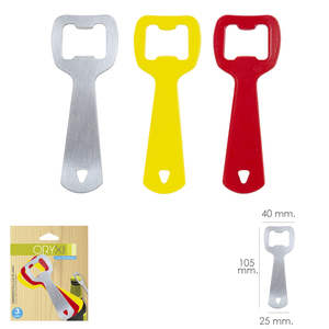 Apribottiglie piatti colori assortiti 3 pezzi - Product Image 1